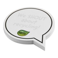 Sticky-Mate® sprechblasenförmige recycelte Haftnotizen, weiss