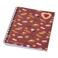 Desk-Mate® A6 kleuren spiraal notitieboek, Rood