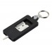 Kym recycled tyre tread check keychain, Black