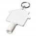 Maximilian house-shaped recycled utility key keychain, White