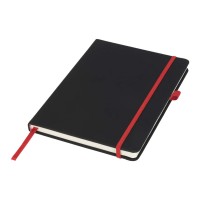 Noir A5 Notizbuch. schwarz, rot