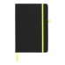 Noir medium notebook. Black, Lime
