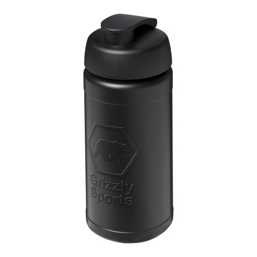 Baseline Rise 500 ml Sportflasche mit Klappdeckel. schwarz, schwarz Baseline Rise 500 ml Sportflasche mit Klappdeckel. schwarz, schwarz