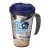 Brite-Ameriano® Grande 350 ml Isolierbecher mit auslaufsicherem Schraubverschluss. schwarz, blau