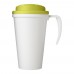 Brite-Ameriano® Grande 350 ml Isolierbecher mit auslaufsicherem Schraubverschluss. weiss, limone
