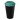 Americano® Eco 350 ml recycelter Becher. schwarz, aquablau