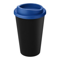 Americano® Eco 350 ml gerecyclede drinkbeker. Zwart, Middenblauw