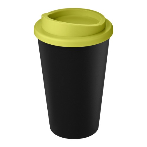 Americano® Eco 350 ml gerecyclede drinkbeker. Zwart, Lime