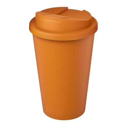 Americano® Eco 350 ml recycelter Becher mit auslaufsicherem Deckel, orange