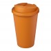 Americano® Eco 350 ml recycelter Becher mit auslaufsicherem Deckel, orange