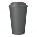 Americano® Eco 350 ml recycelter Becher mit auslaufsicherem Deckel, grau