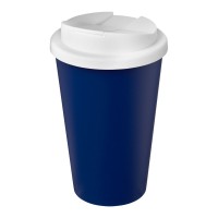 Americano® Eco 350 ml recycled tumbler with spill-proof lid. Blue, White