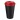 Americano® Eco 350 ml recycelter Becher mit auslaufsicherem Deckel. rot, schwarz