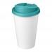 Americano® Eco 350 ml recycled tumbler with spill-proof lid. Aqua blue, White