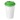 Americano® Eco 350 ml recycelter Becher mit auslaufsicherem Deckel. grün, weiss