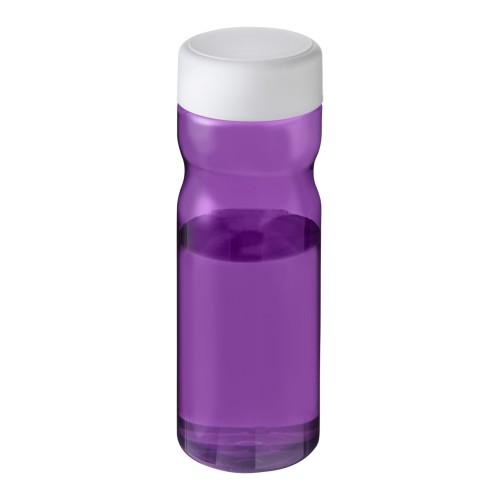 H2O Active® Eco Base 650 ml Sportflasche mit Drehdeckel. lila, weiss