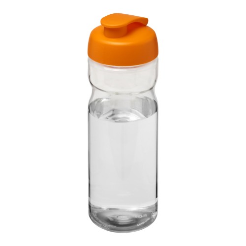 H2O Active® Base Tritan™ 650 ml Sportflasche mit Klappdeckel. transparent klar, orange H2O Active® Base Tritan™ 650 ml Sportflasche mit Klappdeckel. transparent klar, orange