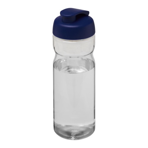 H2O Active® Base Tritan™ 650 ml Sportflasche mit Klappdeckel. transparent klar, blau