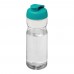 H2O Active® Base Tritan™ 650 ml Sportflasche mit Klappdeckel. transparent klar, aquablau