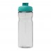 H2O Active® Base Tritan™ 650 ml Sportflasche mit Klappdeckel. transparent klar, aquablau