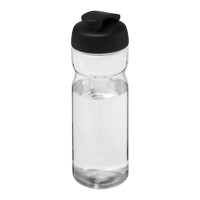 H2O Active® Base Tritan™ 650 ml flip lid sport bottle. Transparent clear, Black