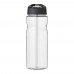 H2O Active® Base Tritan™  650 mlsportfles met tuitdeksel. Transparant helder, Zwart