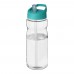H2O Active® Base Tritan™  650 mlsportfles met tuitdeksel. Transparant helder, Aquablauw