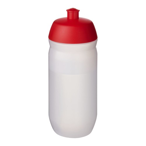 HydroFlex™ Clear 500 ml squeezy sport bottle. Red, Frosted Clear