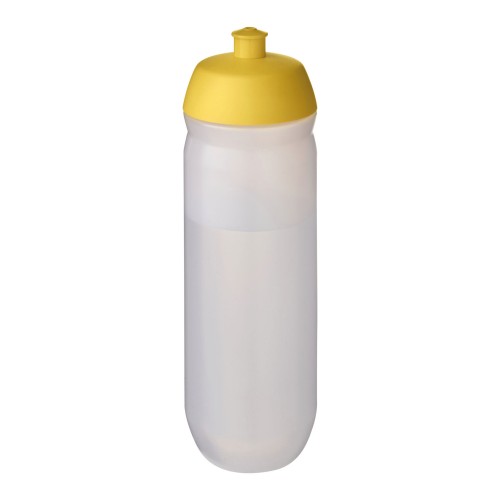 HydroFlex™ Clear 750 ml squeezy sport bottle. Yellow, Frosted Clear