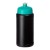 Baseline gerecyclede sportfles van 500 ml. Zwart, Aquablauw