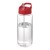 H2O Active® Octave Tritan™ 600 ml spout lid sport bottle. Transparent clear, Red