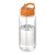 H2O Active® Octave Tritan™ 600 ml spout lid sport bottle. Transparent clear, Orange