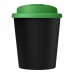 Americano® Espresso Eco 250 ml recycelter Isolierbecher mit auslaufsicherem Deckel. schwarz, grün