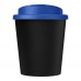 Americano® Espresso Eco 250 ml recycled tumbler with spill-proof lid. Black, Mid Blue
