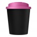 Americano® Espresso Eco 250 ml recycled tumbler with spill-proof lid. Black, Magenta