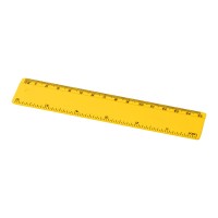 Refari 15 cm recycled plastic ruler, Yellow