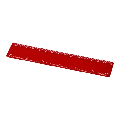Refari 15 cm recycled plastic ruler, Red