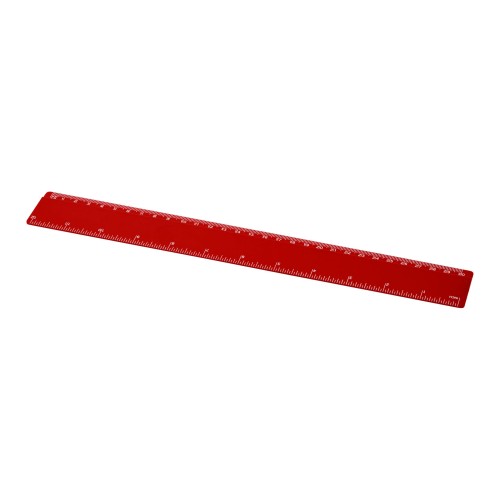 Refari 30 cm recycled plastic ruler, Red