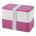 MIYO 700+700 ml double layer lunch box. Pink. White, White