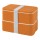 MIYO 700+700 ml Doppel-Lunchbox. orange. orange, weiss