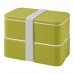 MIYO 700+700 ml double layer lunch box. Lime. Lime, White