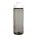H2O Active® Eco Treble 750 ml Sportflasche mit Stülpdeckel. kohle, weiss