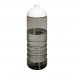 H2O Active® Eco Treble 750 ml Sportflasche mit Stülpdeckel. kohle, weiss