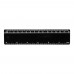 Terran 15 cm Lineal aus 100 % recyceltem Kunststoff, schwarz Terran 15 cm Lineal aus 100 % recyceltem Kunststoff, schwarz
