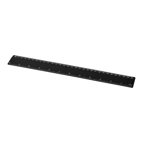 Renzo 30 cm Kunststofflineal, schwarz Renzo 30 cm Kunststofflineal, schwarz