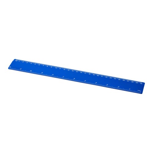 Renzo 30 cm plastic ruler, Blue