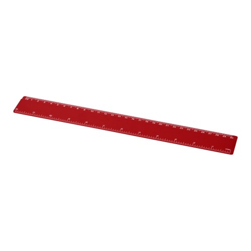 Renzo 30 cm Kunststofflineal, rot Renzo 30 cm Kunststofflineal, rot