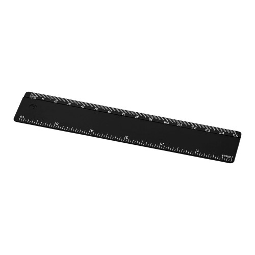 Renzo 15 cm Kunststofflineal, schwarz Renzo 15 cm Kunststofflineal, schwarz
