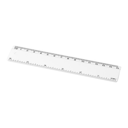 Renzo 15 cm Kunststofflineal, weiss Renzo 15 cm Kunststofflineal, weiss