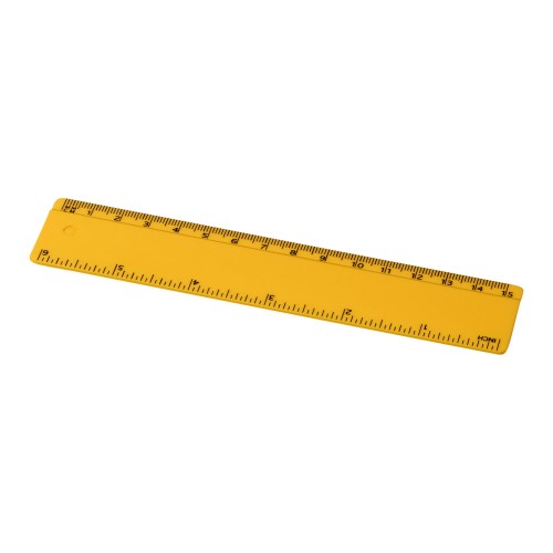 Renzo 15 cm Kunststofflineal, gelb Renzo 15 cm Kunststofflineal, gelb